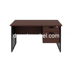 Meja Kantor Ukuran 140 - EXPO MP 140 + MP H02 / Mahogany 